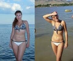 Avant et après avoir perdu du poids avec un régime à la pastèque